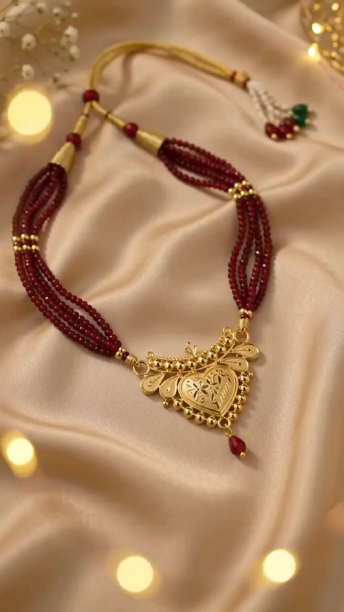 Elegant Gold-Plated Black Beads Mangalsutra for Women | Daily Wear Jewelry