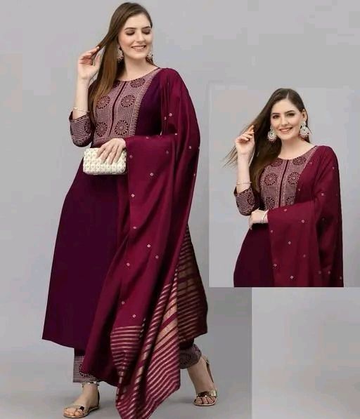 Kurta With Dupatta And Bottomwear