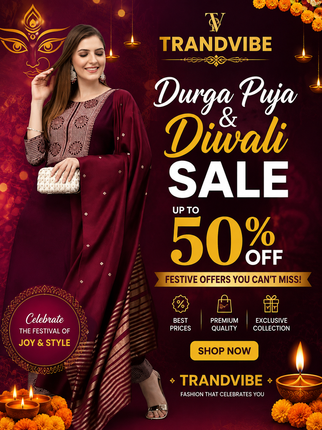 Kurta With Dupatta And Bottomwear
