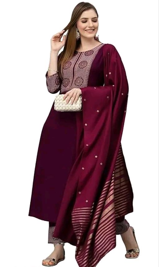Kurta With Dupatta And Bottomwear